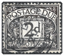 D4 1914 Royal Cypher Postage Dues 2d Agate Used Hrd2-d - Postage Due