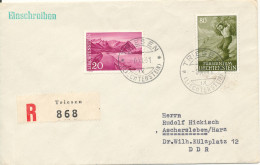 Liechtenstein Registered Cover Sent To Germany DDR 6-8-1961 - Brieven En Documenten