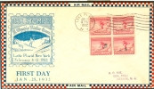 USA FDC 25-1-1932 With Bloc Of 4 Left Imperforated - Inverno1932: Lake Placid