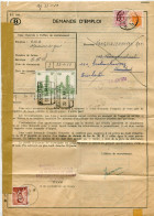 22 I 1958 - 2 X Spoorstempel KUMTICH Op 2 10Fr Zegels - Spoorlijn 36 Bruxelles Liège - Demande D'emploi - Schwarz-weiß Kleinbögen [ZN & GC]