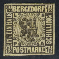 Bergedorf Nr. 3 - 1 1/2 Shilling Gelb - Ungebraucht Mit Gummi - Bergedorf