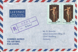 Mauritius Registered Air Mail Cover Sent To Germany 21-3-1996 - Maurice (1968-...)