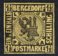 Bergedorf Nr. 3 - 1 1/2 Shilling Gelb - Ungebraucht Mit Gummi - Bergedorf