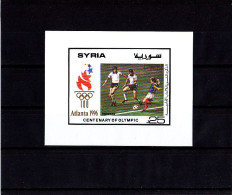 Olympics 1996 - Soccer - SYRIA - S/S Imp. MNH - Summer 1996: Atlanta