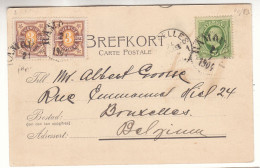 Suède - Carte Postale De 1904 - Oblit Ramkvilla - Exp Vers Bruxelles - - Cartas & Documentos
