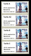 ESPAGNE 2023 ATM ** 4 Tarifs - Machine Labels [ATM]