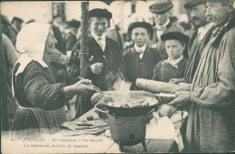 56 JOSSELIN - LE RESTAURANT A BON MARCHE - LA MARCHANDE DE BOUTS DE SAUCISSES - Josselin