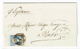 Portugal, 1856, # 12, Para O Porto - Cartas & Documentos