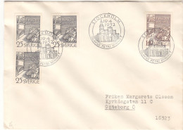 Suède - Lettre De 1952 - Oblit Stockholm - Valeur 7,50 Euros - Storia Postale