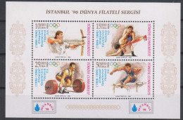 Olympics 1996 - Archery - Weightlifting - Wrestling - TURKEY - Sheet MNH - Zomer 1996: Atlanta