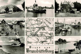 72788103 Brunsbuettelkoog Koogstrasse Kanalfahrt Schleuse Hafen Faehre Lotsenhau - Brunsbuettel