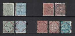 LOT SÉRIE De 9 TIMBRES FISCAUX MARCA REGISTRAZIONE D'ITALIE ITALIA FISCAL REVENUE - Revenue Stamps