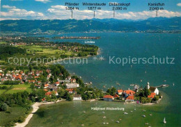 72788033 Wasserburg Bodensee Luftkurort Mit Lindau Alpenkette Fliegeraufnahme Wa - Wasserburg A. Bodensee