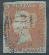 GB QV 1d Redbrown, Unplated (CG) 4 Margins, VFU - Used Stamps
