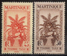 Martinique Timbres-Taxe N°17** à 18** Neufs Sans Charnières TB  Cote : 5€00 - Impuestos