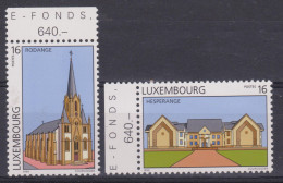 Luxembourg 1998  N°1394/95 XX   Touristique  1394 Mairie (ancien "château URBAIN" ) 1395 Eglise De Rodange - Neufs