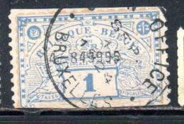 BELGIQUE BELGIE BELGIO BELGIUM TAX TAXES FISCALES TAXE FISCALE DUE REVENUE 1fr USED OBLITERE' USATO - Postzegels