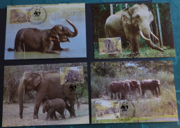 Sri Lanka 753- 56  1986 Asian Elephants 4x Maxi #cover5708 - Sri Lanka (Ceylon) (1948-...)