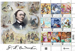 Ukraine 2022, World Literature, Hans Christian Andersen, Fairy Tales, Sheetlet Of 9v - Ukraine