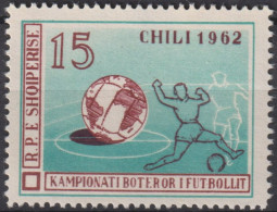 1962 Albanien * Mi:AL 676, Sn:AL 628, Yt:AL 584, Football Game And Globe As Ball, Football World Cup 1962, Chile - 1962 – Chili