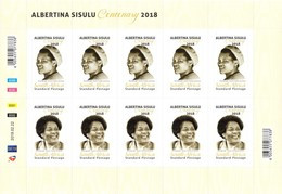 South Africa - 2019 Albertina Sisulu Sheet (**) - Blocks & Sheetlets