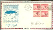 USA FDC 25-1-1932 Block Of 4 With Bird Cancel - Inverno1932: Lake Placid