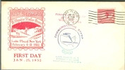 USA FDC 25-1-1932 With Skijump Cachet In Different Colors - Hiver 1932: Lake Placid