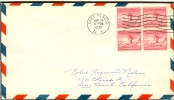 USA FDC 25-1-1932 BLOC OF 4 LEFT AND UNDER IMPERFORATED - Winter 1932: Lake Placid