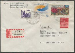 10.324) MiNr.: 288, 745, 873 Und DDR 3351 - MischF- EinschrBf - Berlinstempel - Storia Postale