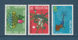 Suisse - YT N° 947 à 949 ** - Neuf Sans Charnière - 1974 - Neufs