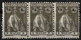 MACAU 1922 CERES 1/2A - 12x11.5 - TRIO M NG (NP#72-P05-L9) - Ungebraucht