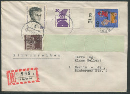 1454) MiNr.: 404 A, 286, 415 Und 426 MischF- EinschrBf - Berlinstempel - Briefe U. Dokumente