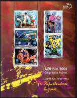2003 Grecia, Atene 2004 Olimpiadi Foglietto, Serie Completa Nuova (**) - Blocks & Kleinbögen