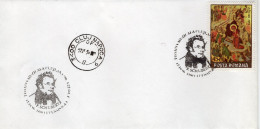 ROMANIA 1991: COMPOSER FRANZ SCHUBERT, ILLUSTRATED POSTMARK - Registered Shipping! - Poststempel (Marcophilie)