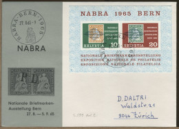 SVIZZERA  SUISSE - NABRA 1965   FOGLIETTO - Briefmarkenausstellungen