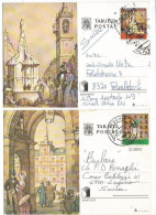 Espana # PSC Stationey Cards Ptas5 Plaza Mayor 26jan1977 Mariblanca 18jun1975 Both Used To Suisse - 1931-....