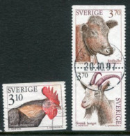 SWEDEN 1995 Domestic Livestock Used.   Michel 1859-61 - Gebruikt