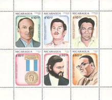 Nicaragua Feuillet Ordre De L'Indépendance Independence Order Minisheet MNH ** Neuf SC (A50-176) - Nicaragua