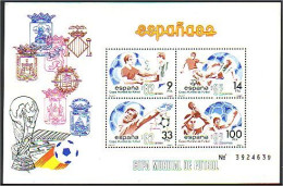 Espagne Football 1982 MNH ** Neuf SC (A50-16b) - Blocs & Feuillets