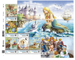 Ukraine 2024, World Literature, Hans Christian Andersen, Fairy Tales, Sheetlet Of 6v - Ukraine