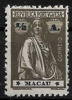 MACAU 1922 CERES 1/2A - 12x11.5 - M NG (NP#72-P06-L3) - Ongebruikt