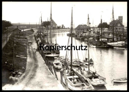 ÄLTERE POSTKARTE WYK AUF FÖHR HAFEN SCHIFFE SCHIFF HANS-DANIEL INGWERSEN LICHTBILDMEISTER Insel Ansichtskarte Postcard - Föhr