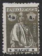 MACAU 1922 CERES 1/2A - 12x11.5 - M NG (NP#72-P06-L5) - Neufs