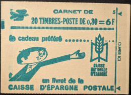 1536A-C3** Cheffer 30c Vert X20 Daté 10.04.1969 Livret CE Postale Conf. 5 Cote 35€ - Modernos : 1959-…