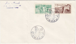 TURCHIA - FDC - BUSTA - 1957 - FDC