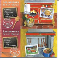France -2010- Adhésifs - 2 Carnets -Les Saveurs De Nos Régions-C431 C443 ( 24 Timbres) - Booklets