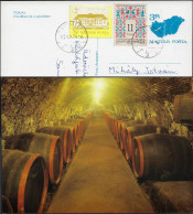 Hongrie 1997. Entier Postal, Cave De Tokaj (Tokay). Tonneaux De Vin - Vinos Y Alcoholes