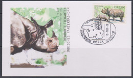 Allemagne RFA FDC 2001 2015 Faune Rhinocéros Unicorne De L’Inde Avec Jeune - FDC