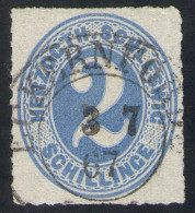 Eckernförde 3/7 67 Auf 2 Shillinge Grauultramarin - Schleswig Holstein Nr. 16 - Pracht - Schleswig-Holstein