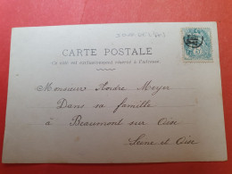 Cachet De Jour De L'An Sur Type Blanc Sur Carte Postale - Réf 3255 - 1877-1920: Semi Modern Period